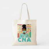 ブラックストロングナースCNAアフロメラニンアフリカアメリク トートバッグ (裏面)