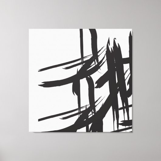ブラックストローク、by ©Lorena Depante キャンバスプリント (正面)