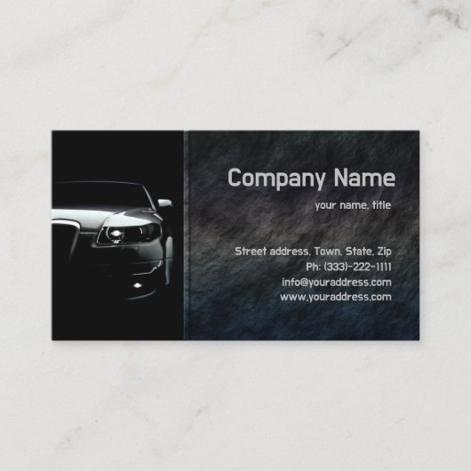 ブラックストーンカーフロントビジネスカード 名刺 (正面)