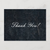 ブラックストーン抽象芸術グランジテクスチャーありがとう ポストカード (正面)
