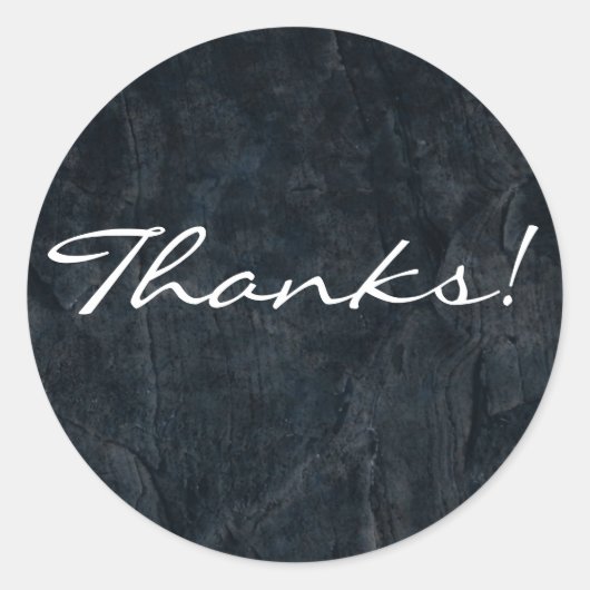 ブラックストーン抽象芸術グランジテクスチ感謝していャ ラウンドシール (正面)