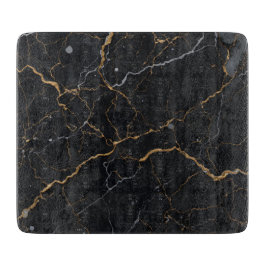 ブラックストーン金ゴールド&シルバー静脈 カッティングボード