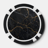 ブラックストーン金ゴールド&シルバー静脈 ポーカーチップ (裏面)