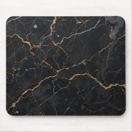 ブラックストーン金ゴールド&シルバー静脈 マウスパッド