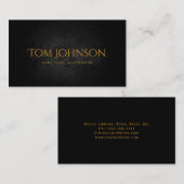 ブラックストーン&ゴールデン文字フォントのためにあなたのビジネス 名刺 (正面/裏面)