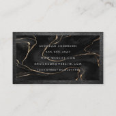 ブラックストーン テクスチャ | レザートリム 名刺 (裏面)