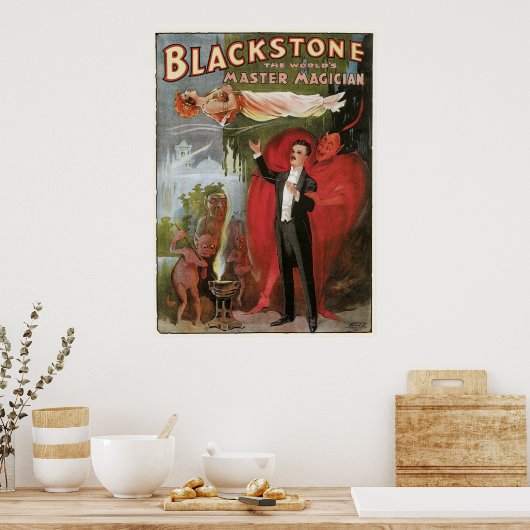 ブラックストーン、世界のマスターマジシャン, 1934 ポスター (キッチン)