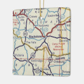 ブラックストーンVAヴィンテージマップ セラミックオーナメント (左)