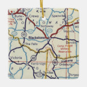 ブラックストーンVAヴィンテージマップ セラミックオーナメント (正面)