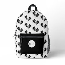 ブラックスニーカーデザインプリントカットシューバックパック