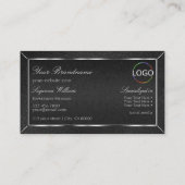 ブラックスネークシルバーデコールとモノグラムとロゴ 名刺 (裏面)