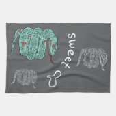 ブラックスネークスウィートハート キッチンタオル (横)