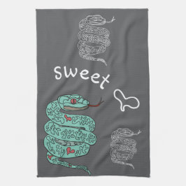 ブラックスネークスウィートハート キッチンタオル