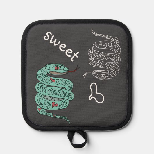 ブラックスネークスウィート 鍋敷き (正面)