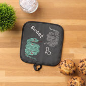 ブラックスネークスウィート 鍋敷き (トップダウン)