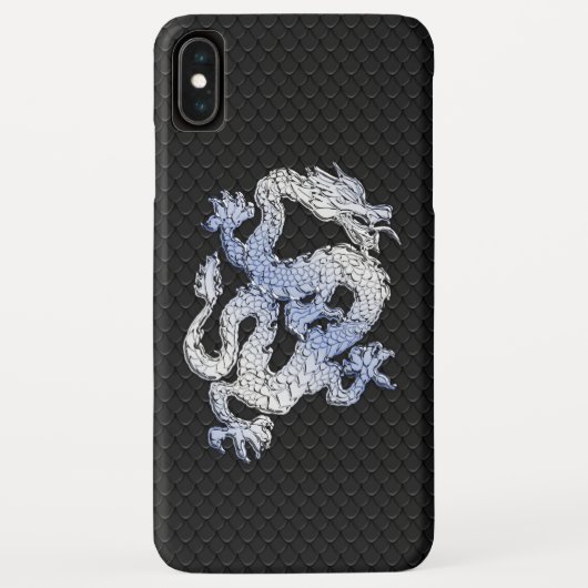 ブラックスネークスキンのドラゴンプリント Case-Mate iPhoneケース (裏面)