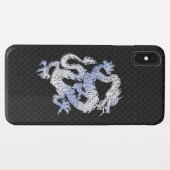 ブラックスネークスキンのドラゴンプリント Case-Mate iPhoneケース (裏面(横))