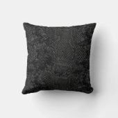 ブラックスネークスキンデザイン クッション (裏面)