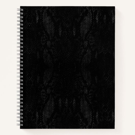 ブラックスネークスキンプリント ノートブック (正面)