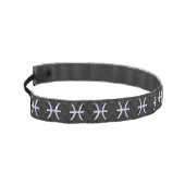 ブラックスネークスキン上の魚座スタイル アスレチックヘッドバンド (左)