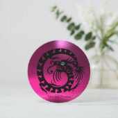 ブラックスネークドラゴンピンク明るい赤紫色紫玉石 招待状 (スタンド正面)