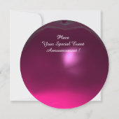 ブラックスネークドラゴン ピンクフューシャパープルジェムストーン 招待状 (裏面)