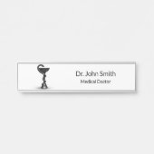 ブラックスネークボウル衛生方白カドゥセウス医療 サインプレート (正面)