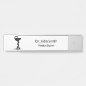 ブラックスネークボウル衛生方白カドゥセウス医療 サインプレート (正面)