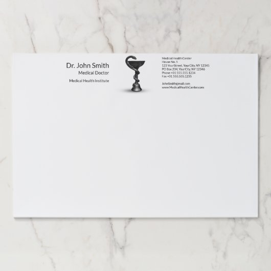 ブラックスネークメディカルボウル衛生方白幹部 ペーパーパッド (正面)