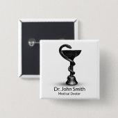 ブラックスネークメディカルボウル衛生方白幹部 缶バッジ (正面&裏面)