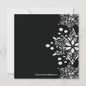 ブラックスノエレガントーフレークスウィンターブライダルシャワー 招待状 (裏面)