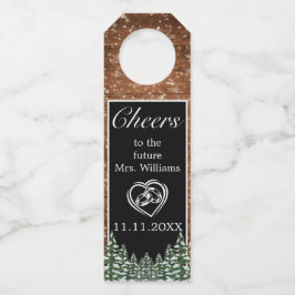 ブラックスノーウィーウッド&フォレスト応援ブライダルシャワー ボトルネックタグ