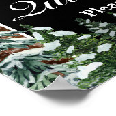 ブラックスノーウィーフォレストティアラキンセアニェラウェルカムサイン ポスター (角)