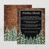 ブラックスノーウッドアンドフォレストカントリーウェディング詳細 エンクロージャーカード (正面/裏面)
