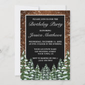 ブラックスノーウッドアンドフォレストカントリーパイン誕生日 招待状 (正面)