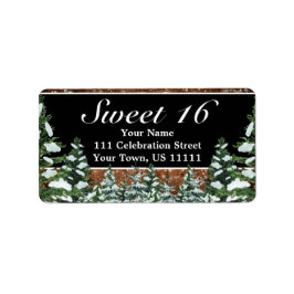 ブラックスノーウッドアンドフォレストルーラルスウィート16アドレス ラベル