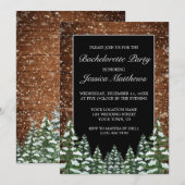 ブラックスノーウッドフォレストカントリーバチェロレッテ 招待状 (正面/裏面)