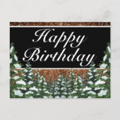 ブラックスノーウッドフォレストハッピーバースデーグリーティング 案内ポストカード (正面)