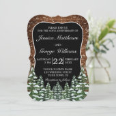 ブラックスノーウッド＆フォレストウェディングアニバーサリー 招待状 (スタンド正面)