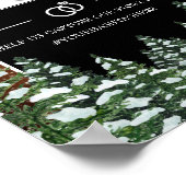 ブラックスノーウッド&フォレストオースナップ結婚のサイン ポスター (角)