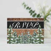 ブラックスノーウッド&フォレストカントリーウェディング 出欠カード (スタンド正面)