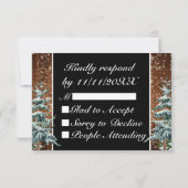 ブラックスノーウッド&フォレストカントリーウェディング 出欠カード (裏面)