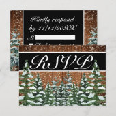 ブラックスノーウッド&フォレストカントリーウェディング 出欠カード (正面/裏面)