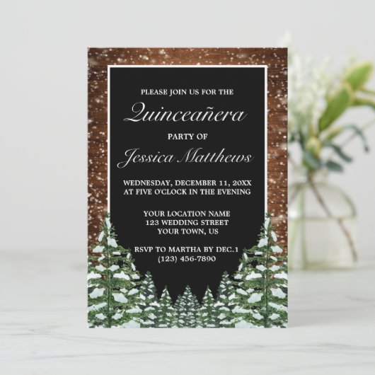 ブラックスノーウッド&フォレストパインキンセアニラ 招待状 (スタンド正面)