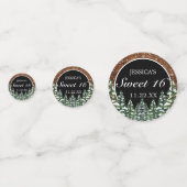 ブラックスノーウッド&フォレストパインスウィート16誕生日 コンフェッティ (裏面)