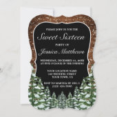 ブラックスノーウッド&フォレストパインスウィート16 招待状 (正面)