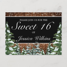 ブラックスノーウッド&フォレストパインスウィート16 案内ポストカード