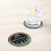 ブラックスノーウッド&フォレストパインティアラキンセアニェラ ラウンドペーパーコースター (インサイチュ)