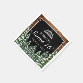 ブラックスノーウッド&フォレストパインティアラスイート16 スタンダードカクテルナプキン (角)