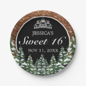 ブラックスノーウッド&フォレストパインティアラスイート16 ペーパープレート (正面)